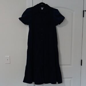 Elegant Navy Blue Women's Dress